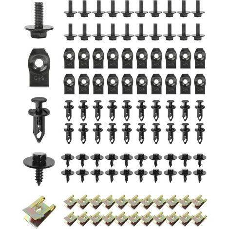 100PCS Clips de Fixation Voiture,Agrafes Carrosserie,Agrafe Carrosserie,Kit de Clip à Vis et Écrou,Auto Clips de Fixation Voiture Kit de Clip à Vis,pour Voiture Panneau de Porte Intérieur