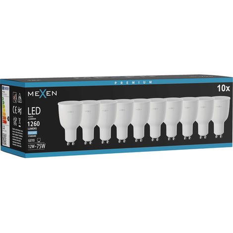 Mexen Nova 10x Ampoule LED GU10, 12W, Froid - 6500K, 1260 lm - L108-GU10-1265-01x10 (1/5)