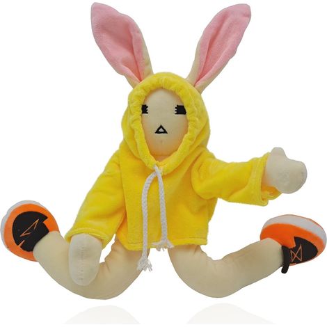 Peluche banane mâle, lapin banane en peluche, jouet lapin mignon en peluche, coussin interchangeable, peluche de décompression, décoration de table ou de canapé, 48 cm (1/3)