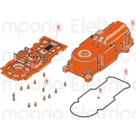 faac pièce détachée groupe corps 770n 63003370 (new code 63003369) (1/3)