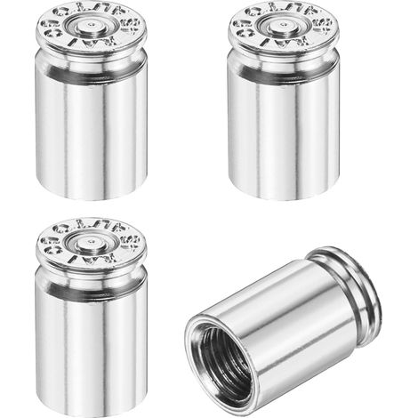 4PCS Bouchons de Valve Bouchons Universels Argent (1/5)