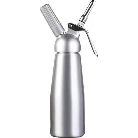 Siphon à chantilly professionnel 500ml pour cuisine, avec 3 douilles en acier inoxydable, corps en aluminium, compatible cartouche gaz, pour mousses et crèmes (1/5)