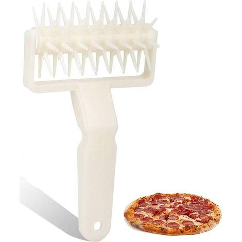 Perforatrice à trous en plastique pour gâteaux, pains et pizzas, idéale pour réaliser des pâtes à biscuits, des croûtes à pizza, des pâtes à pâtisserie, etc. (1/5)