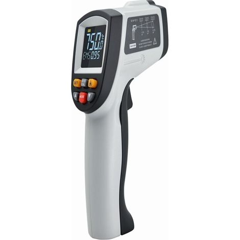 Laserthermometer, Infrarot-Laser-Temperaturmessgerät, -50 °C bis 750 °C, berührungsloses, einstellbares Emissionsgrad-Thermometer (1/4)