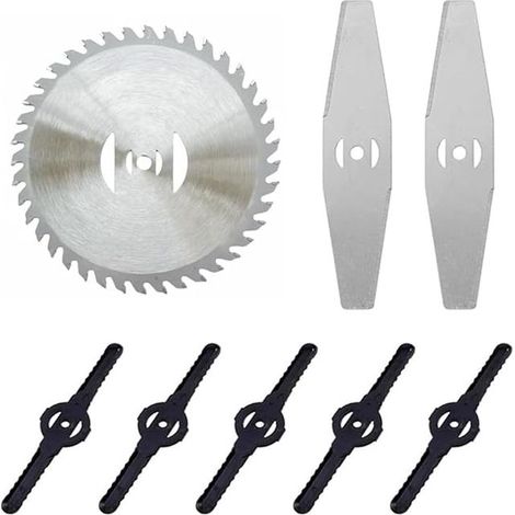 Universelles rundes Freischneiderblatt aus Aluminiumlegierung, 15 cm, mit 2 gezahnten Klingen + 5 Kunststoffklingen (1/5)