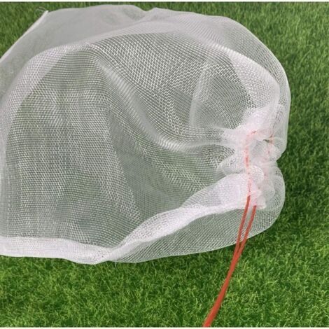 Sacs de protection pour fruits, sacs en filet de nylon réutilisables, adaptés aux plantes, légumes et fleurs, conception à cordon, à l'épreuve des insectes et des oiseaux, 100 sacs par paquet (15x10cm (1/3)