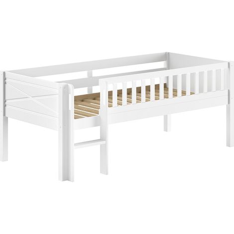 Cama de media altura 90x200 con somier Vipack Scott Blanco