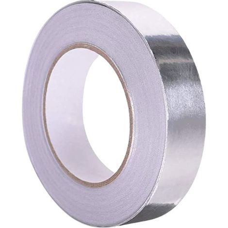 Ruban Adhésif Aluminium, Bande Aluminium Adhesive, Ruban Adhesif Haute Temperature Ruban de Réparation, pour Sceller et Réparer les Conduits de Ventilation(30MM x 50M, Argent) (1/5)