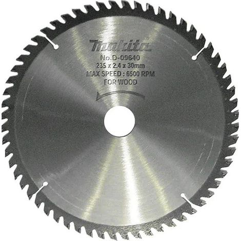 Lame carburo Makita 235 mm 60 denti per sega