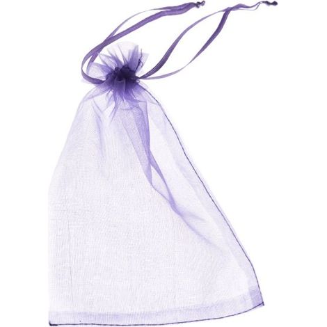 Sacchetto regalo in organza viola 11x16 cm (1/5)