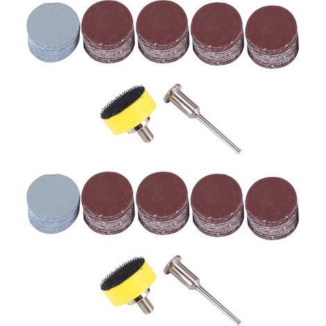 200Pcs Disque de Ponceuse de 25 mm de 1 Pouce Disque de PonçAge 100-3000 Grains de Papier Avec Plaque de Tampon pour Polissage Abrasif 1+1/8 Pouce Tige L'Outil Rotatif (1/5)