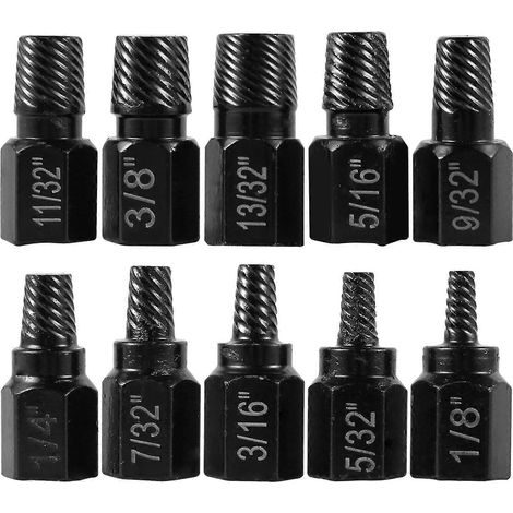 Schraubenausdreher-Set (5-teilig) - Ausdreher-Set für beschädigte Schrauben aus legiertem Stahl - Bolzen mit mehrschneidigen Metallbohrern