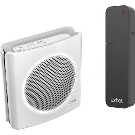 Extel – Extension de sonnette sans fil 200m – Compatible visiophones et interphones – 6 sonneries personnalisables – 81748