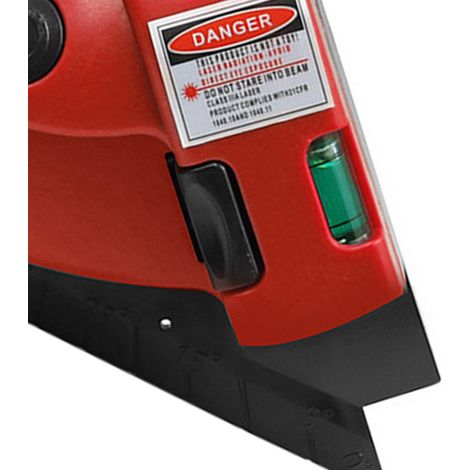 Niveau Laser à Angle Droit Projection Ligne Infrarouge Horizontale Verticale, Niveau à Ligne Laser pour Carrelage, Boîtier Plastique Intégré, Rouge (1/5)
