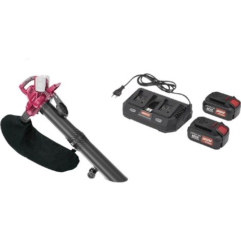 ASPIRATORE SOFFIATORE BATTERIA CGVB 40L + KIT BATTERIE E CARICABATTERIE YAMATO MYX