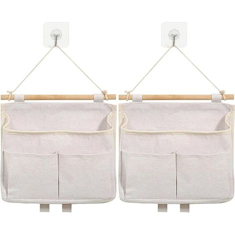 Stück Hängeaufbewahrungstaschen, Wandbehang-Organizer mit Tasche, mit Haken, Wandaufbewahrung, faltbar, Wandmontage, für Schlafzimmer, Wohnzimmer, Badezimmer, Büro, Küche (Beige) (1/5)