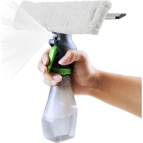 Nettoyeur de voiture 3 en 1 avec pulvérisateur et racleur double face - Vert Nettoyeur de voiture 3 en 1 avec pulvérisateur et racleur double face - Lave-vitres