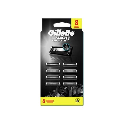 Maquinilla de afeitar Gillette Mach3 Charcoal de 8 hojas para hombre - Afeitado suave
