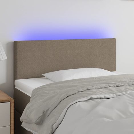 Tête de lit à LED Taupe 90x5x78/88 cm Tissu (1/5)