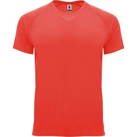 Camiseta técnica de manga ranglán con factor protección UV BAHRAIN ROLY XXXL Coral flúor