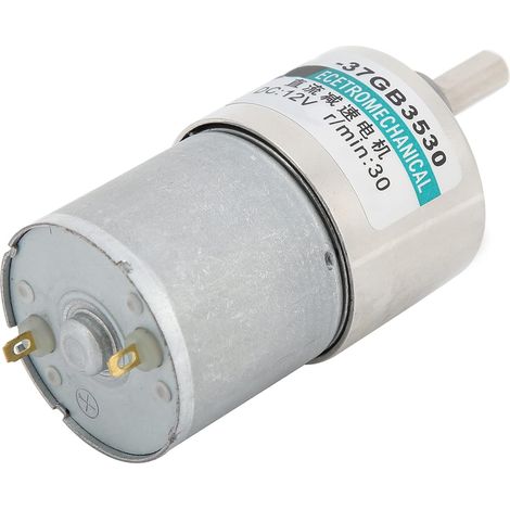 12V Low Speed DC Geared Motor, Cut-off at (30 rpm) (1/5)