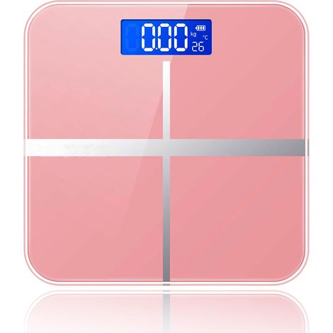 Smart Scale for Body Weight, 10.2X10.2in High Accuraty Thickened Tempered Glass Automatic Bathroom Digital Weighing Scale, Body Fat Scale with Unit Switching for Home, Office, Travel (1/5)