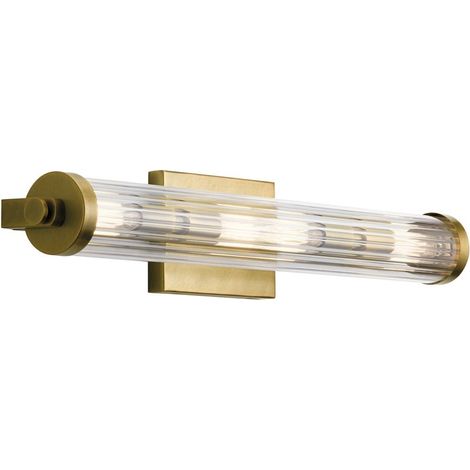 Elstead Kichler Azores Lampada da parete per bagno in ottone naturale, IP44 (1/5)