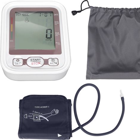Tensiomètre Bras Supérieur Grand Écran Automatique avec Mesure Pouls pour Personnes Âgées (1/5)