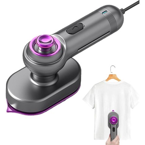 Fer à repasser rotatif pliable mini 30 W (gris), anti-brûlure et à isolation thermique, conforme aux normes européennes (1/5)