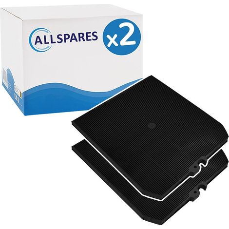 AllSpares Filtre à charbon 2x pour hottes aspirantes adapté pour Falmec nr.3 / 103050107 et Airlux CR1000 (232x211x13mm) deux unités (1/5)