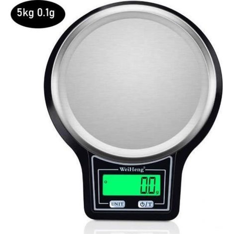 Balance de Cuisine 5Kg/ 0,1g,Haute PréCision Balance Alimentaire Électronique, Plateforme En Acier Inoxydable Avec Multifonction Pou (1/5)