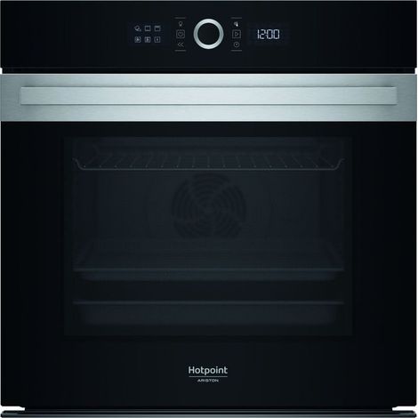 Hotpoint Ariston Forno da incasso HAOI5S8HM0XA. Dimensione del forno: Media, Tipo di forno: Forno elettrico, Capacità interna forno totale: 73 L. Posizionamento dell'apparecchio: Da incasso, Colore...