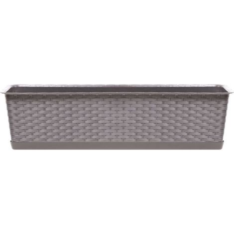 Blumentopf RATOLLA Case P 500, Mokka, mit Untersetzer