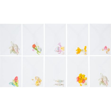 Enveloppes de Pâques élégantes avec motifs printaniers - Format B6 - 10 pièces.