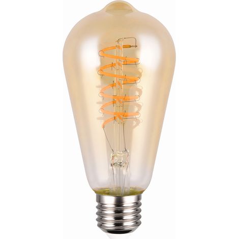 E27 Deko LED - 7 Watt, 500 Lumen, 1800 K warmweiß, Ø6,4cm - 3 Stufen Dimmer