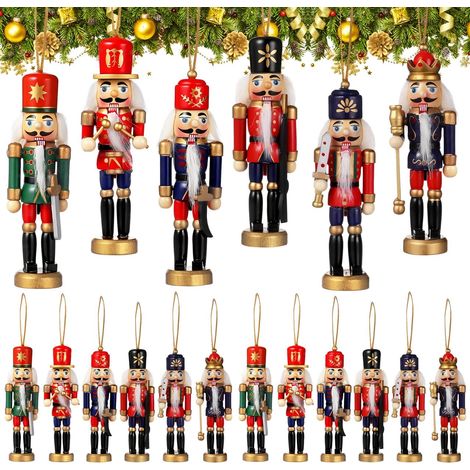 Babbo Schiaccianoci Natalizio Figurina Legno Appesa 12 cm (1/5)