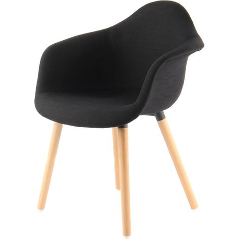 Set di 2 sedie Winston con braccioli e gambe in legno (1/3)