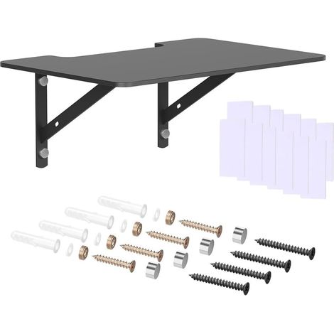 Étagère TV flottante pour mini projecteur et routeur – Design peu encombrant avec trous de fil – Support robuste de 32 x 22 cm (1/5)