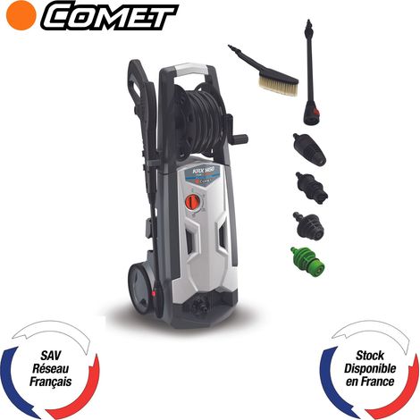 COMET KRX 1450 Plus - Nettoyeur haute pression 160 bars - Eau froide - R�f. 9063020100 - Pompe aluminium - 230 V - D�bit 480 L/h - Tuyau 8 m - �lectrique 2000 W - Usage domestique et semi-pro