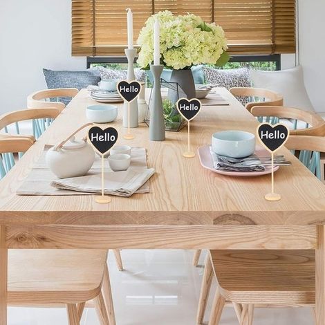 10 piezas，Mini pizarras decorativas，Tablero para exhibir suculentas y flores，Accesorios creativos para la decoración de bares y hogares，Negro (1/4)