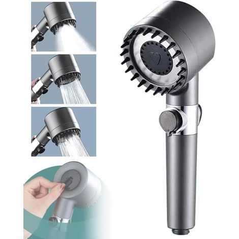 [JAMAIS UTILISÉ]Douche de massage multifonctionnelle allemande – Pommeau de douche à main haute pression à 3 modes, pomme de douche de massage haute pression multifonctionnelle à réglage à un bouton p (1/5)