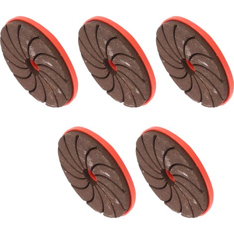 Lot de 5 meules à poncer pour meuleuse angle 100, grain 200, fixation spirale M10, disque polissage pour métal et pierre (1/5)