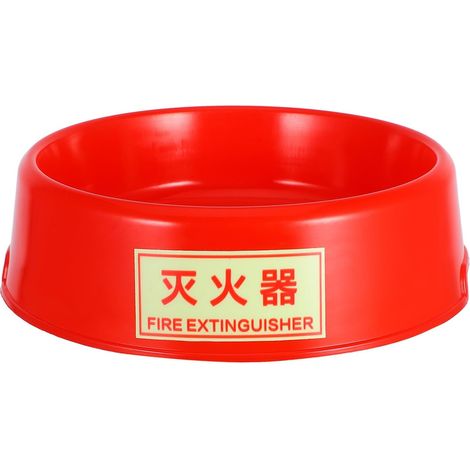 Support Extincteur de Sol en Plastique Rouge Base Stable et Luminescente pour Organiser et Sécuriser L'extincteur Le Basculement (1/5)