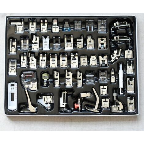 52-Piece Professional Sewing Machine Presser Foot Set, Including Multifunctional Presser Feet, Suitable for Brother, Singer and Domestic Sewing Machines 505A+ Presser Foot Set (1/3)