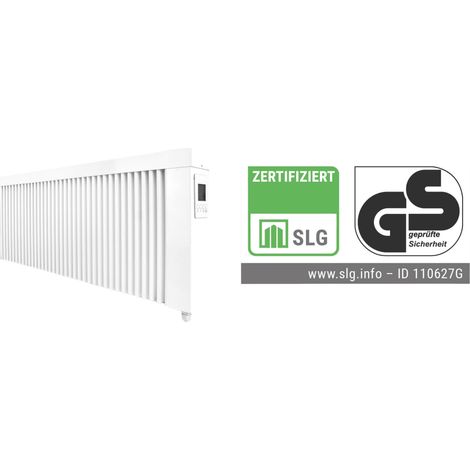 Elektroheizung areo smart base GS niedrige Flächenspeicherheizung 1600 Watt  - geprüfte Sicherheit - digitales Thermostat mit LCD-Display von eVARMO (1/5)