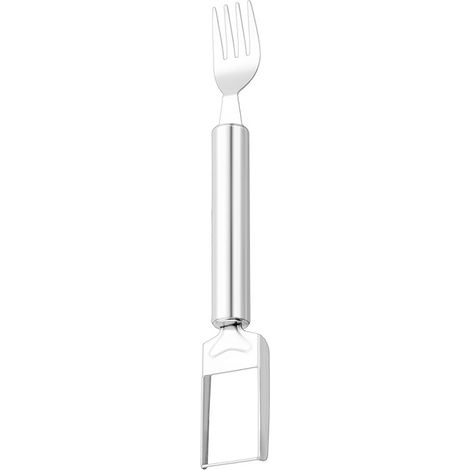 2 coupe-fruits en acier inoxydable, outil de découpe et fourchette pour pastèque, double tête, multifonctionnel (1/5)