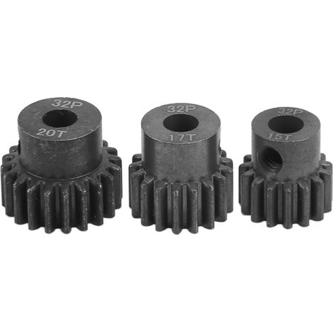 Kit moteur RC 3 vitesses 15T 17T 20T, pignon moteur en acier 0,8MOD pour voiture miniature ARRMA Granite 1/10 (1/5)