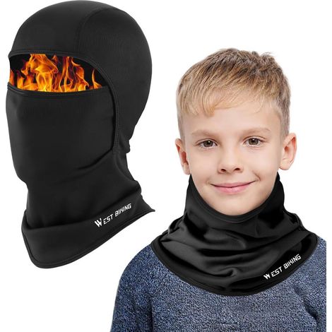Kinder Sturmhaube warm, winddicht, Fleece, Skimaske, Radfahren, unter dem Helm, Jungen Mädchen 4-12 Jahre (1/5)