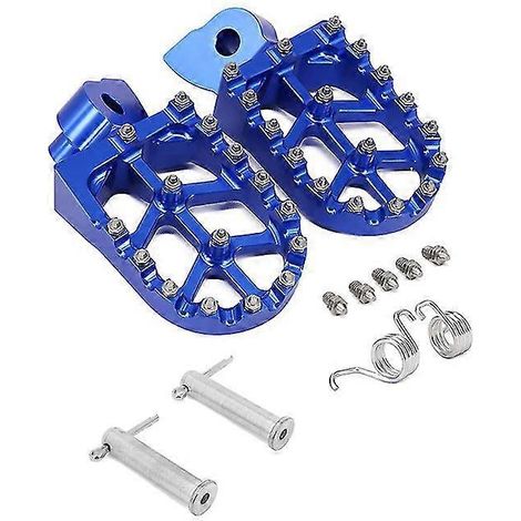 Motorrad-Fußrastenhalterungen für Gas Gas EC 50, 125, 200, 250, 300, 450, 515, EC125, EC200, EC250, EC300, EC450, EC515 (1997–2015) – Set, Blau