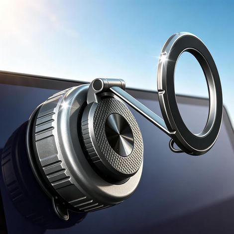 Support Telephone Voiture Magnetique Ventouse sous Vide Rotatif à 360° Puissance D'aspiration 109Lbs et Aimant Le Plus Puissant de 2800gf pour Votre Voiture Salle de Sport Miroir Cuisine (1/5)